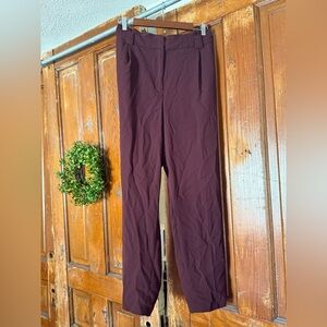 Express Deep Burgundy Straight Leg Pants